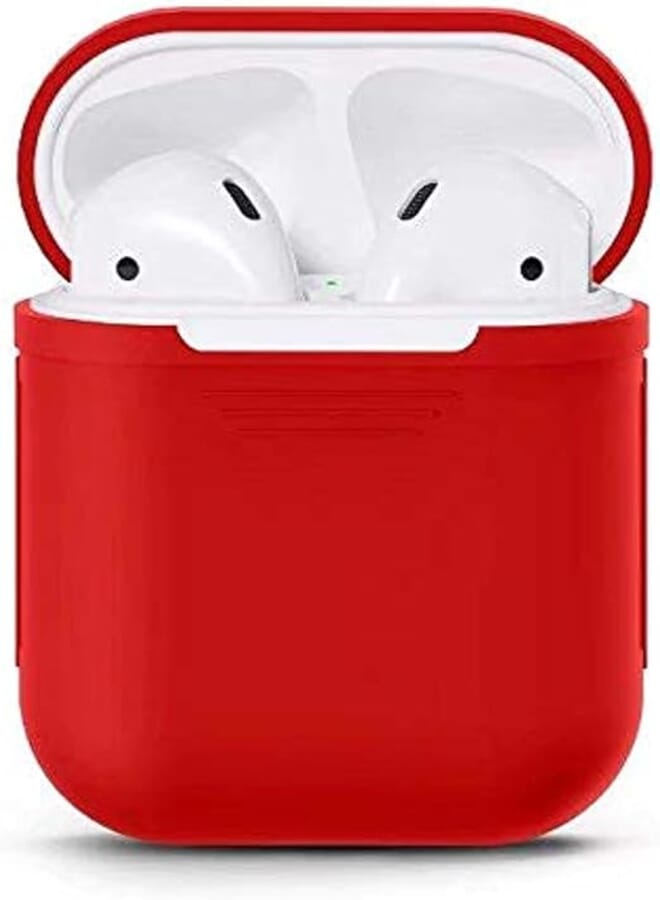 Soft Silicone Charging Cover for AirPods - Red